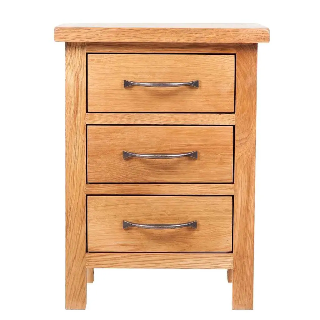 Bedside Tables Rustic Solid Oak Wood 40x30x54 cm Nightstands with Drawers 2 Pcs