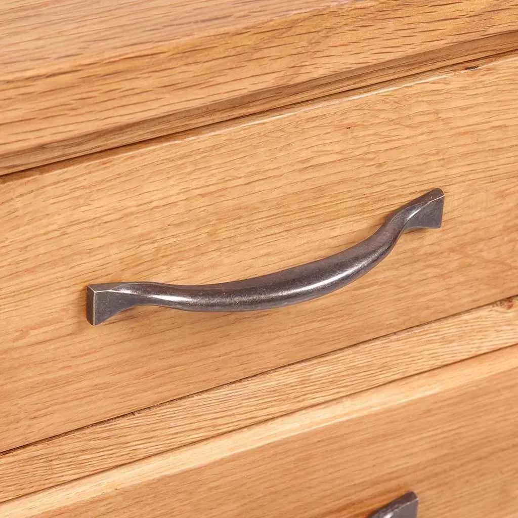 Bedside Tables Rustic Solid Oak Wood 40x30x54 cm Nightstands with Drawers 2 Pcs