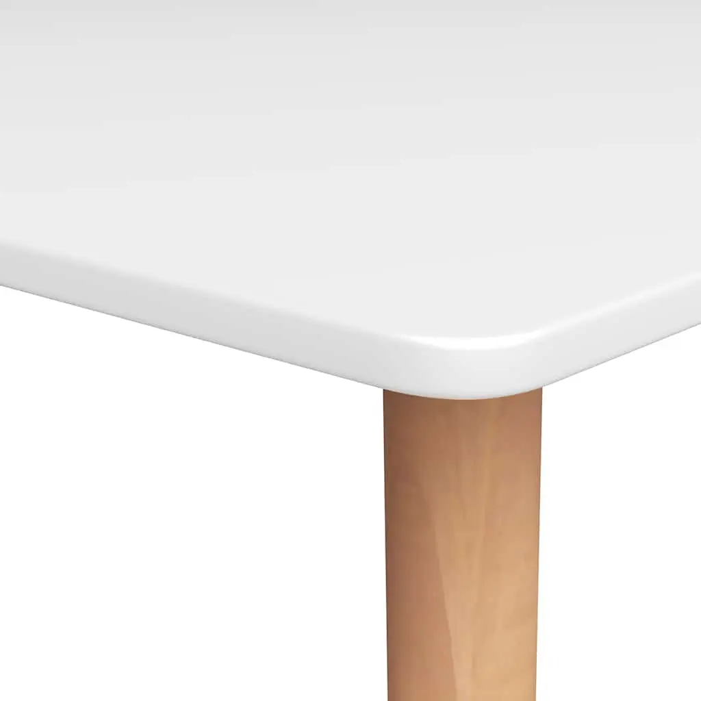 Bar Set Counter Height Table and Stools 5 Piece White Grey MDF and Metal