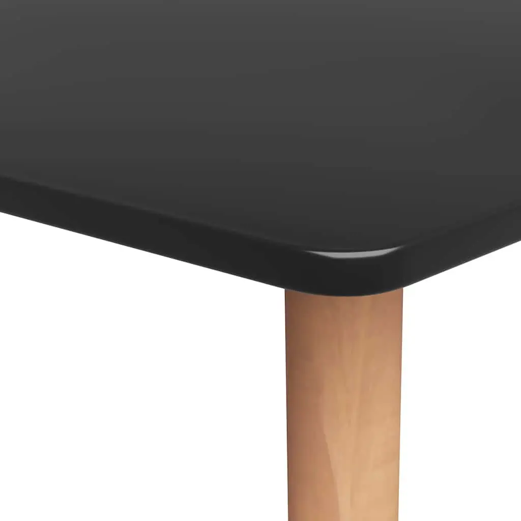 Bar Set 5 Piece Black Counter Table Stools Metal Ergonomic Indoor Dining Furniture