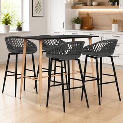 5 Piece Bar Set with Counter Table and Stools