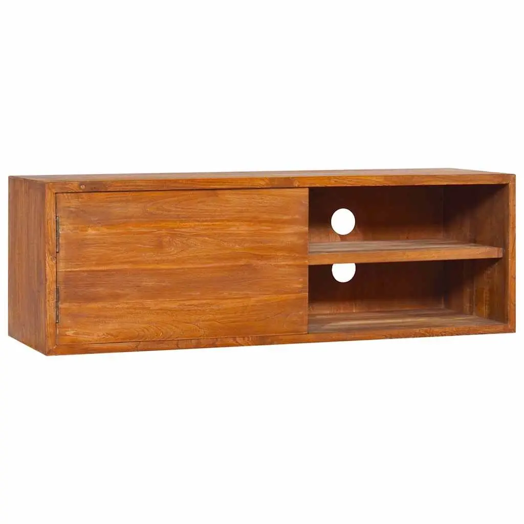 180cm Solid Teak Wood Wall-Mounted TV Cabinet