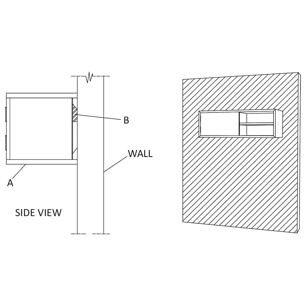 180cm Solid Teak Wood Wall-Mounted TV Cabinet