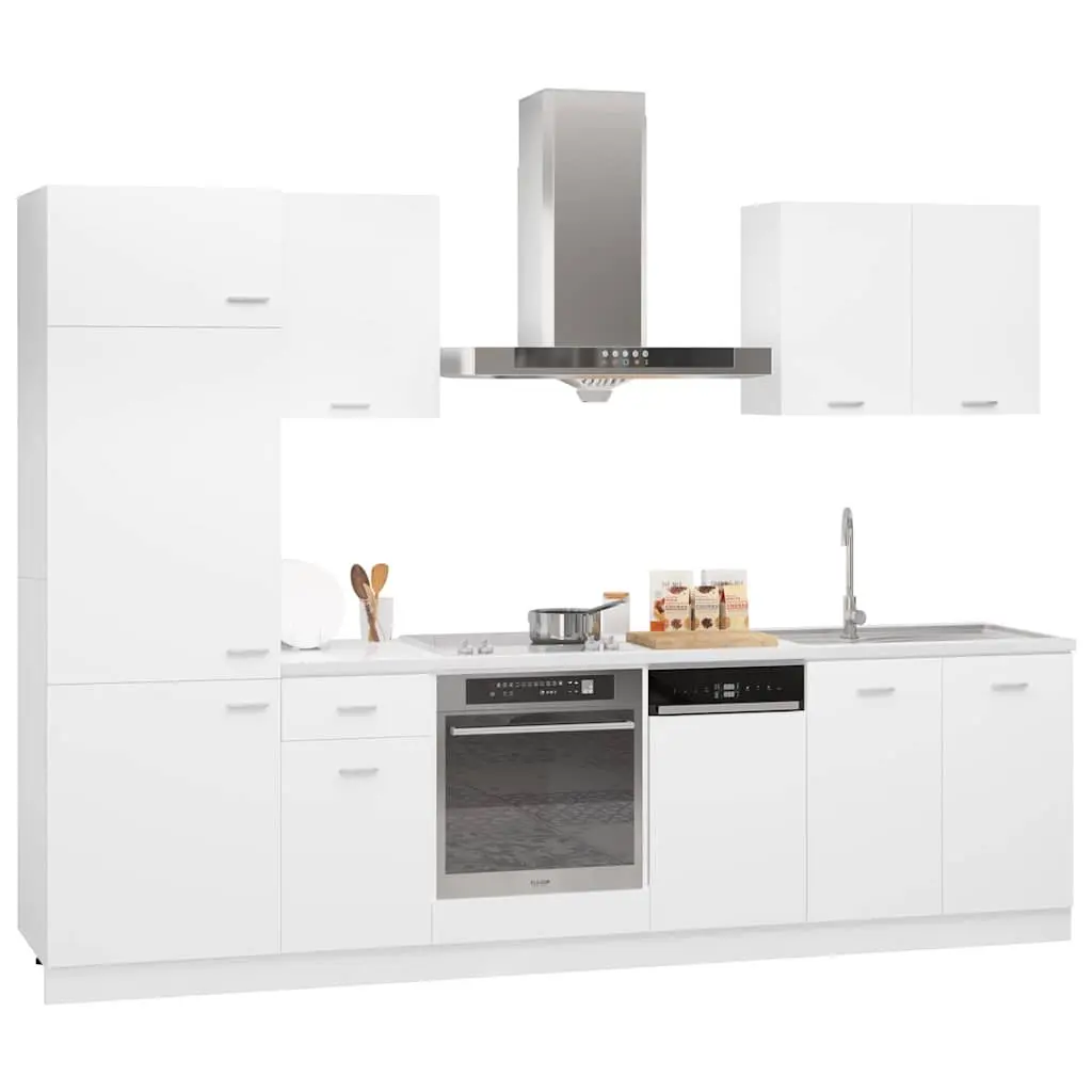 7 Piece Kitchen Cabinet Set in White