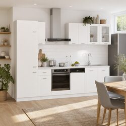 Elegant 8-Piece White Kitchen Cabinet Set