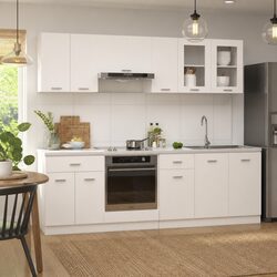 Elegant 8-Piece White Kitchen Cabinet Set