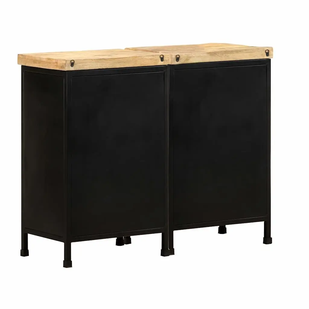 Sideboard Rustic Industrial Brown 6 Drawer Storage Cabinet Wooden Iron Frame