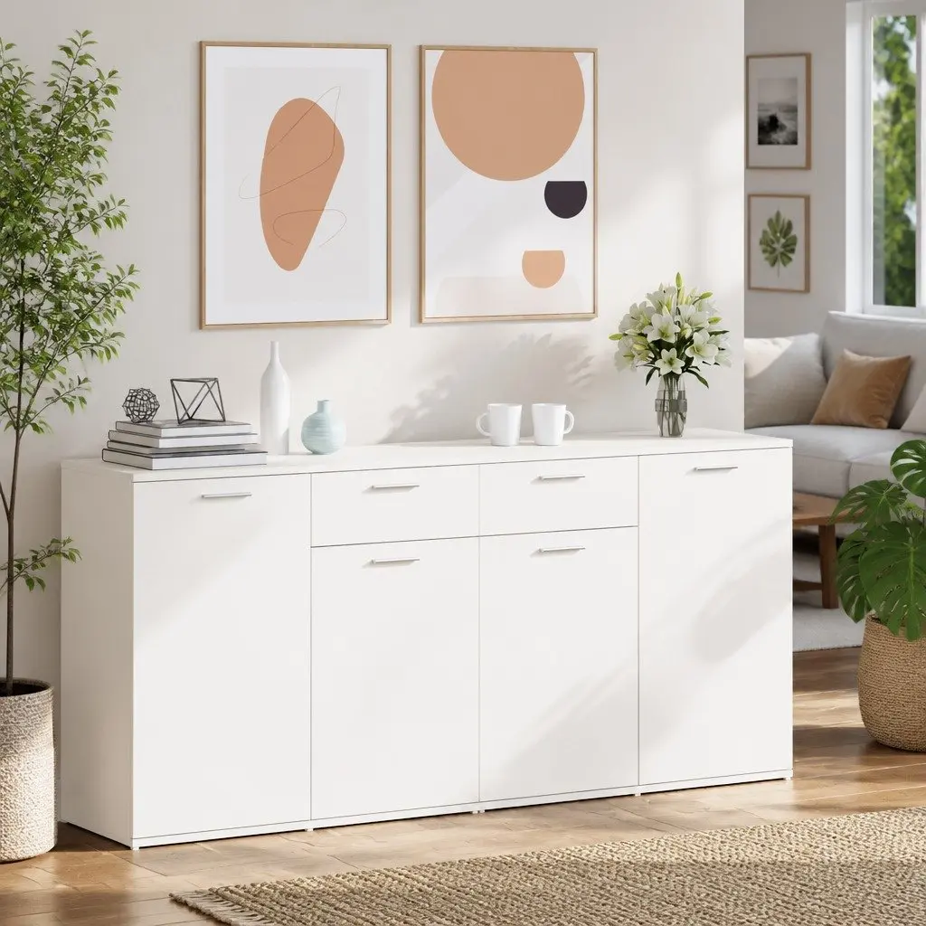 White Sideboard for Living and Dining Spaces