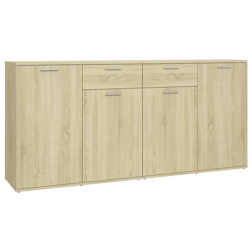 Sideboard Buffet Cabinet Sonoma Oak 160x36x75 cm Engineered Wood 4 Doors 2 Drawers