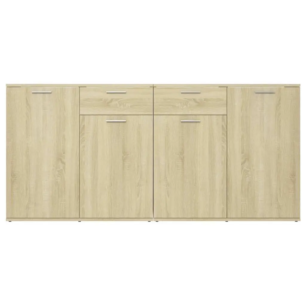 Sideboard Buffet Cabinet Sonoma Oak 160x36x75 cm Engineered Wood 4 Doors 2 Drawers