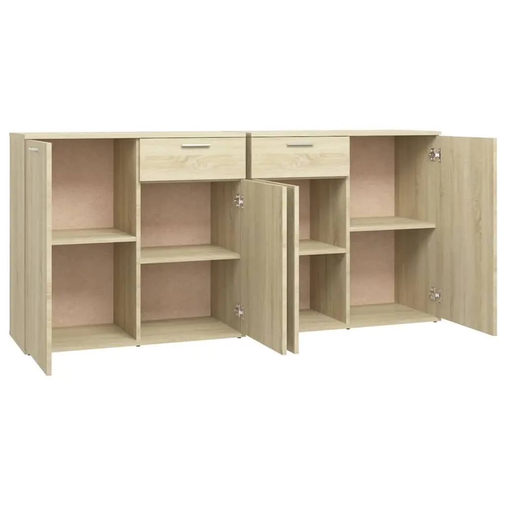 Sideboard Buffet Cabinet Sonoma Oak 160x36x75 cm Engineered Wood 4 Doors 2 Drawers