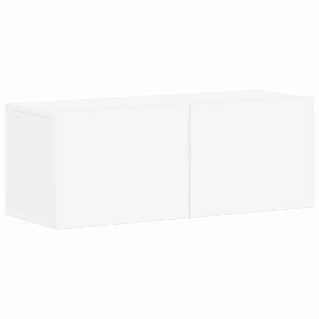 White 4 Piece Wall-Mounted TV Cabinet Set for Living Room