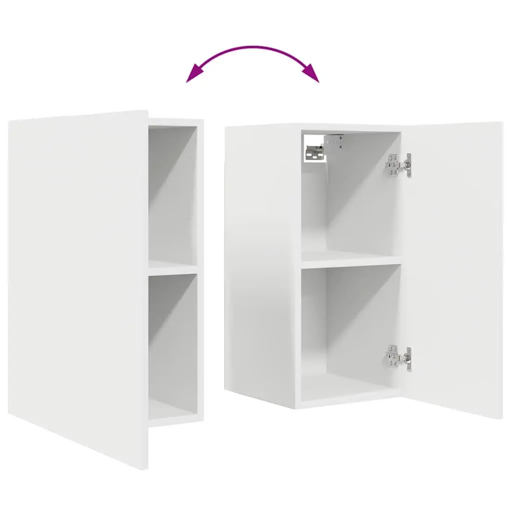6-Piece Wall-Mounted TV Cabinet Set in White