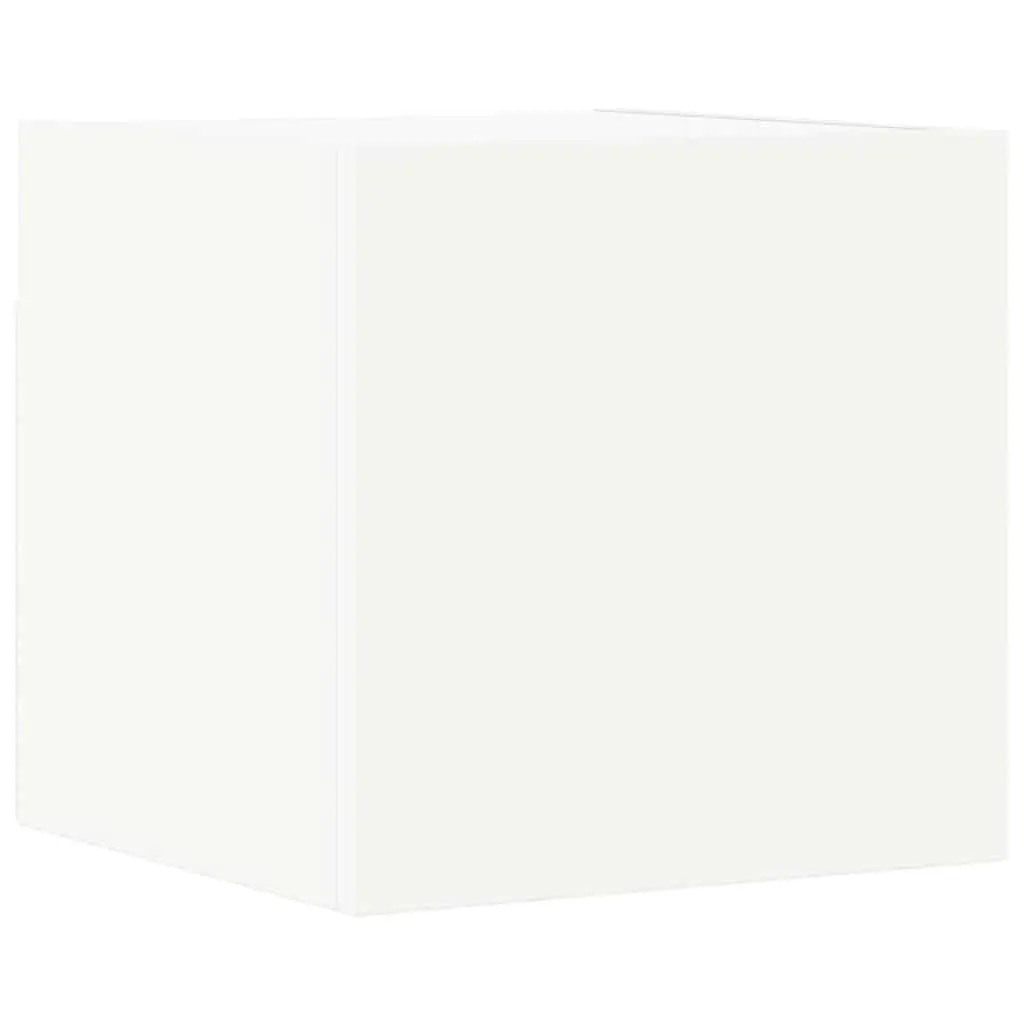 TV Cabinet Set Wall Mounted White 8 Piece Engineered Wood
