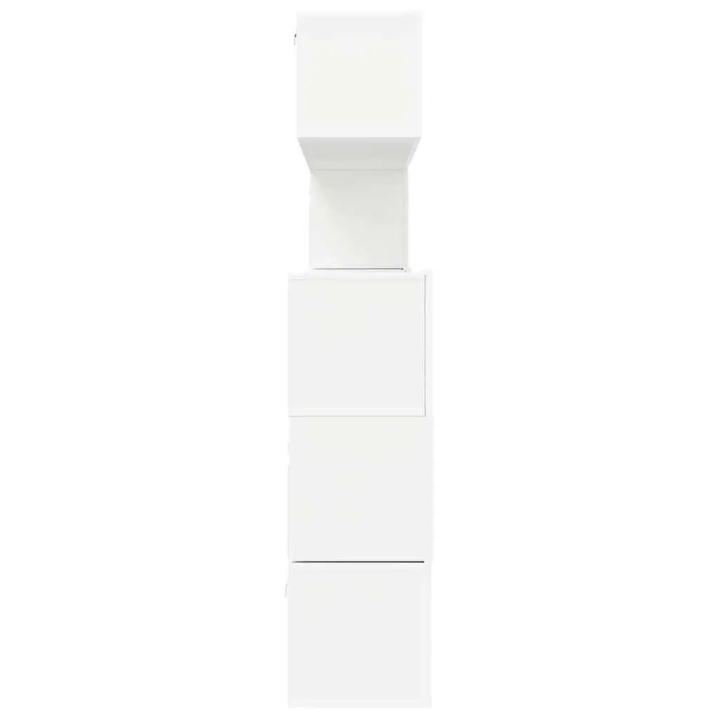 TV Cabinet Set Wall Mounted White 8 Piece Engineered Wood