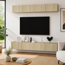 Elegant Wall-Mounted TV Cabinet Set for Your Living Room