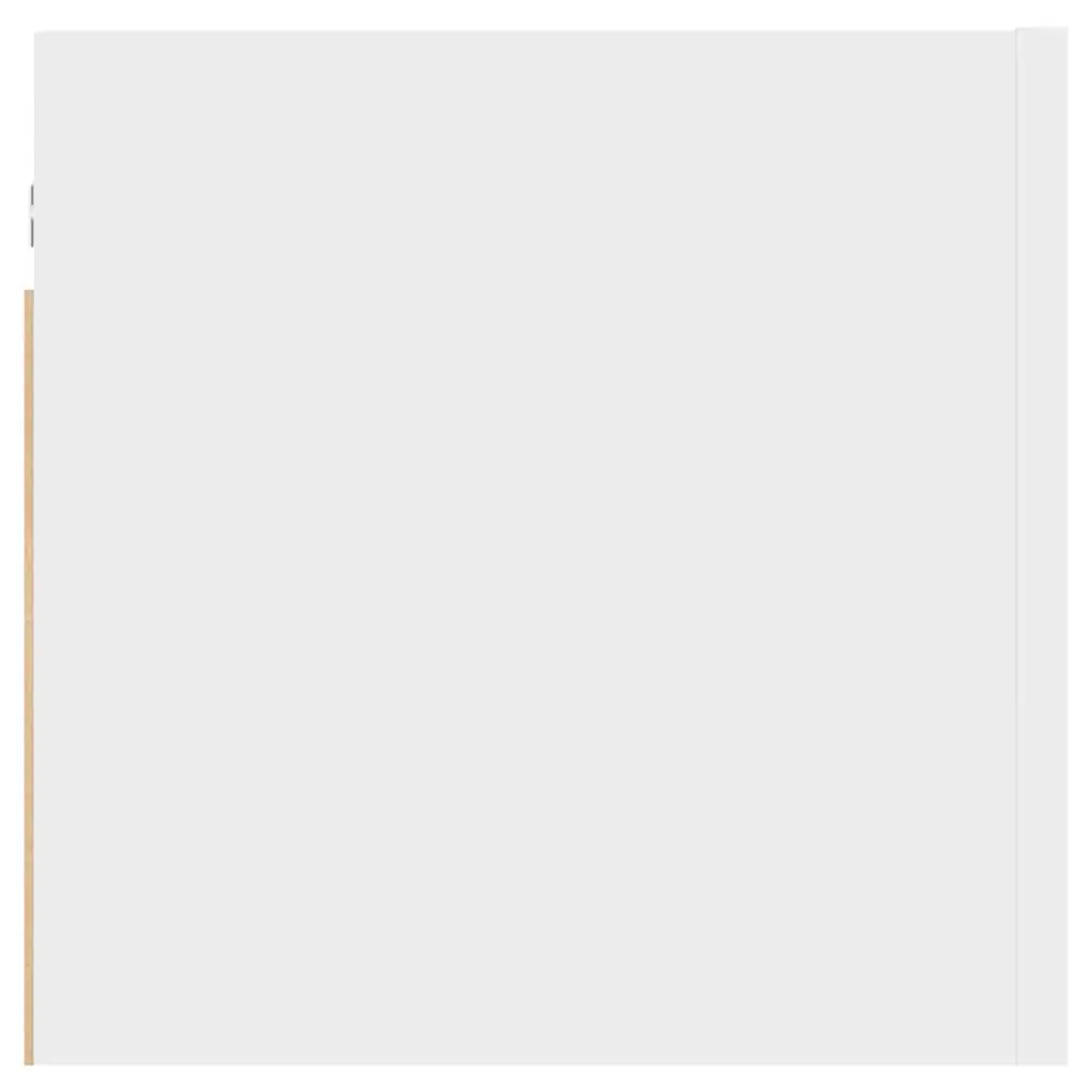 Bedside Cabinet White Wall-Mounted 30.5x30x30 cm Engineered Wood 2 Piece