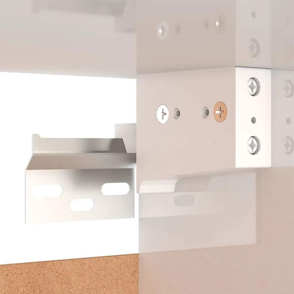 Wall Mounted Bedside Cabinet White Storage Compartment Organizer Engineered Wood 30.5 x 30 x 30 cm