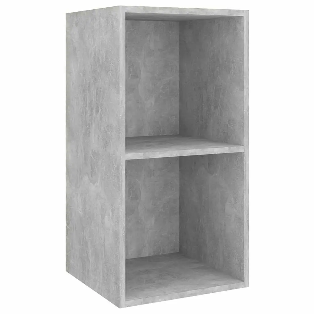 4-Piece Grey Engineered Wood Wall-Mounted TV Cabinet Set