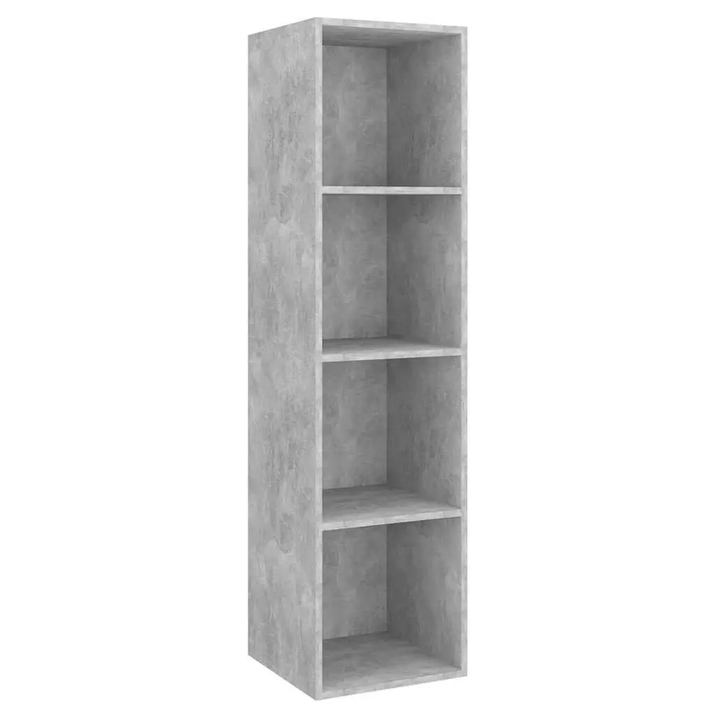 TV Cabinet Set Wall Mounted Grey 3 Piece Engineered Wood Storage Unit