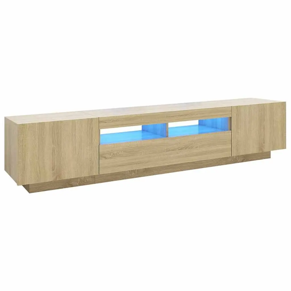 Sonoma Oak TV Cabinet with LED Lighting