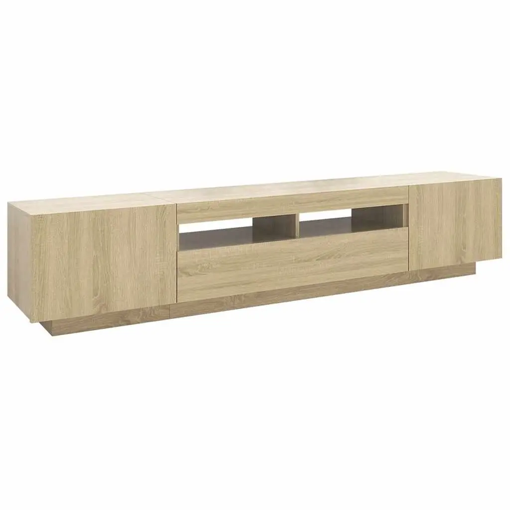 Sonoma Oak TV Cabinet with LED Lighting