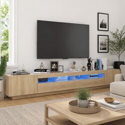 Sonoma Oak TV Cabinet with RGB LED Lights
