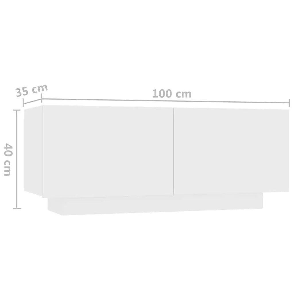 TV Cabinet White 300cm LED Lights Media Storage Unit