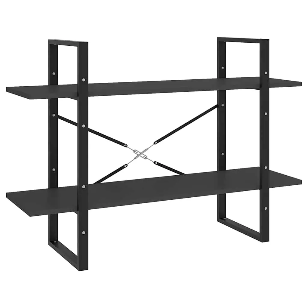 5-Tier Book Cabinet in Grey Engineered Wood