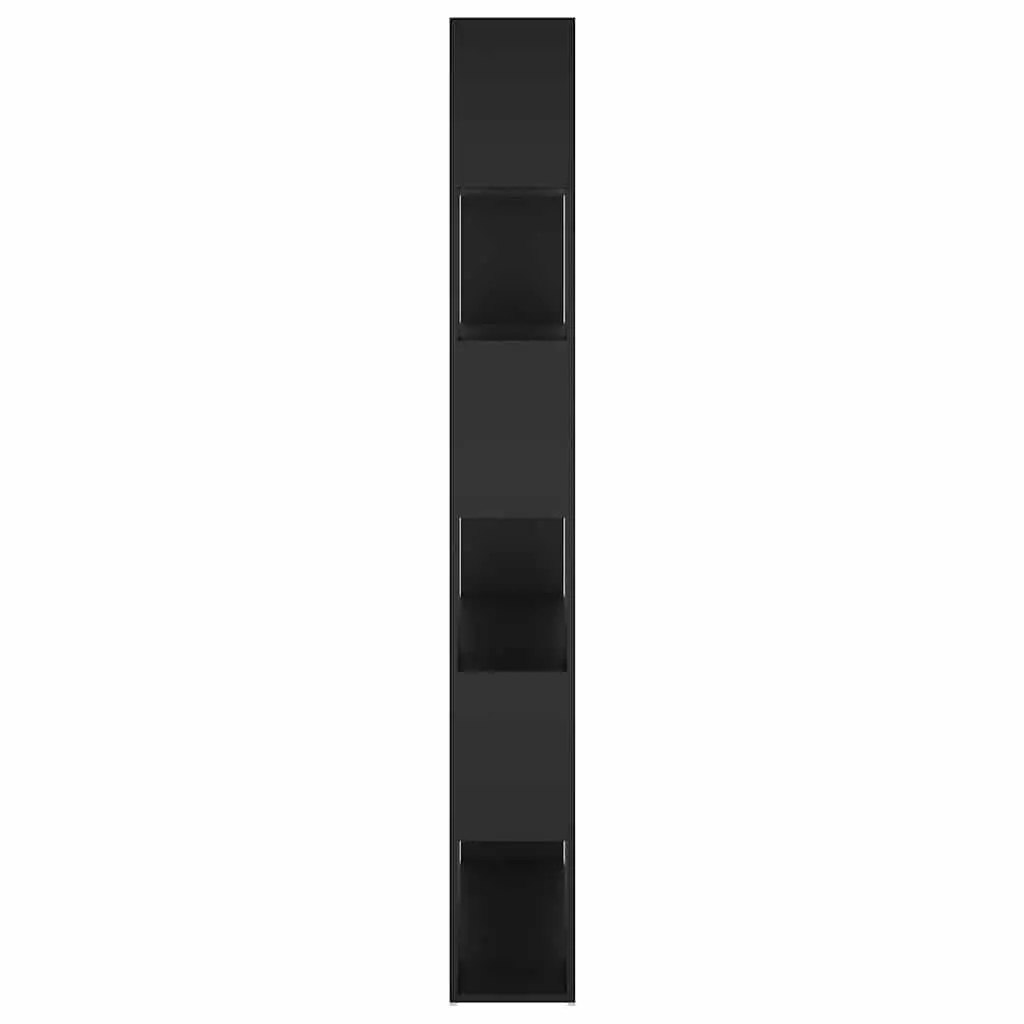 Black Book Cabinet Room Divider Storage Unit 100x24x188cm