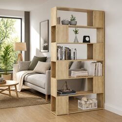Brown Book Cabinet Room Divider Shelving Unit