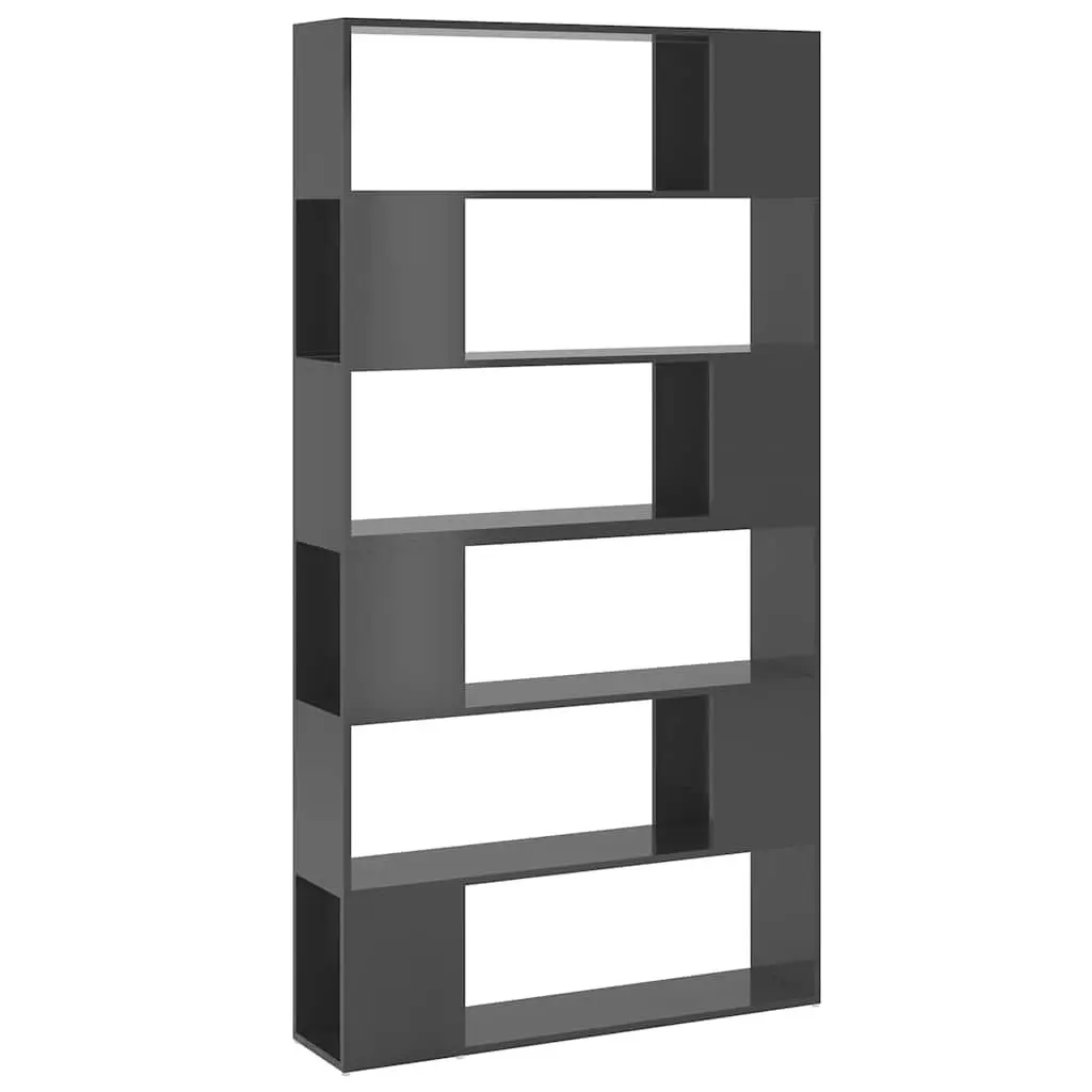 High Gloss Grey Book Cabinet Room Divider and Storage