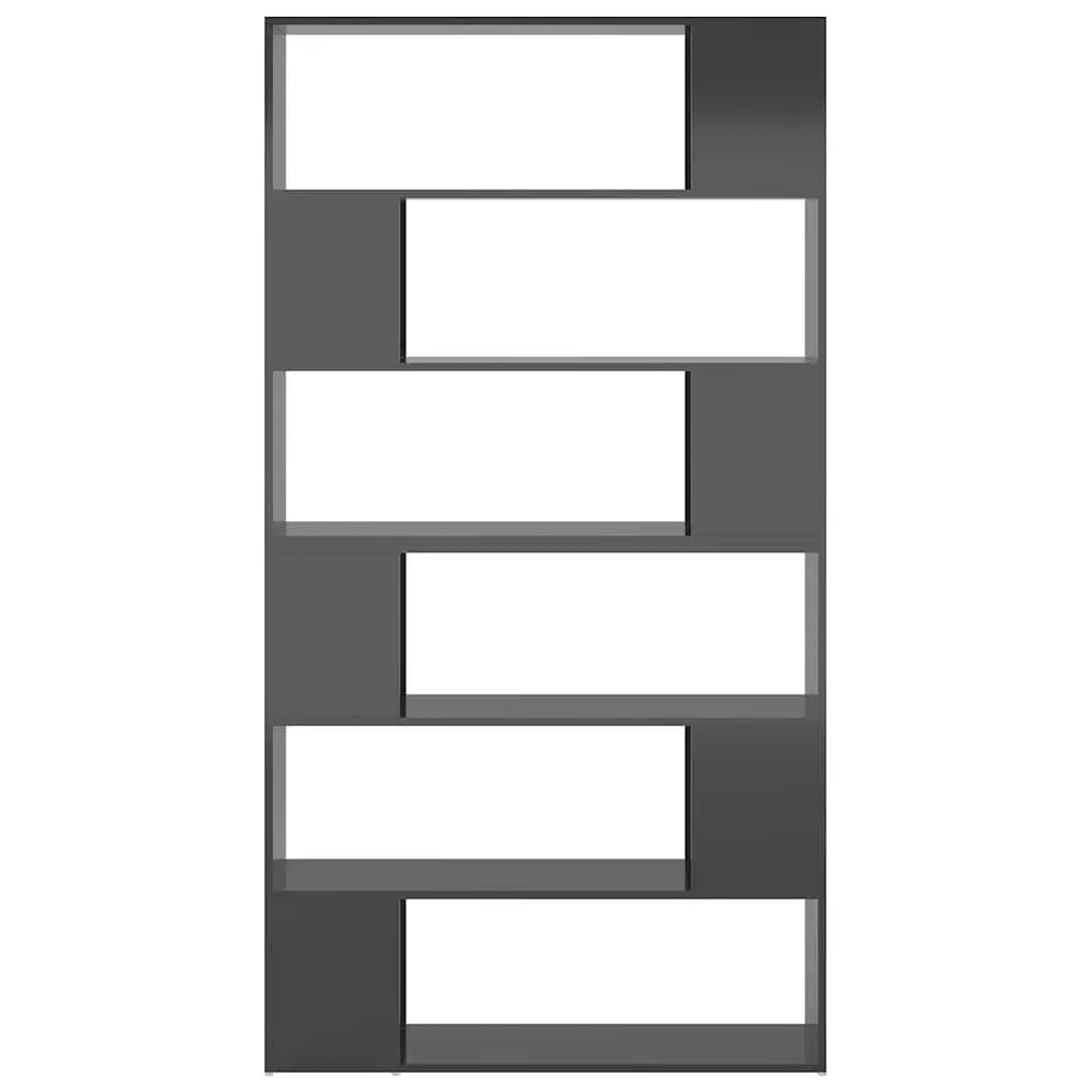 High Gloss Grey Book Cabinet Room Divider and Storage