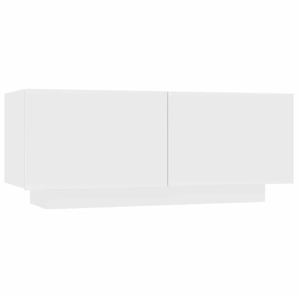 Bedside Cabinet White 100x35x40 cm Engineered Wood Storage Table Nightstand