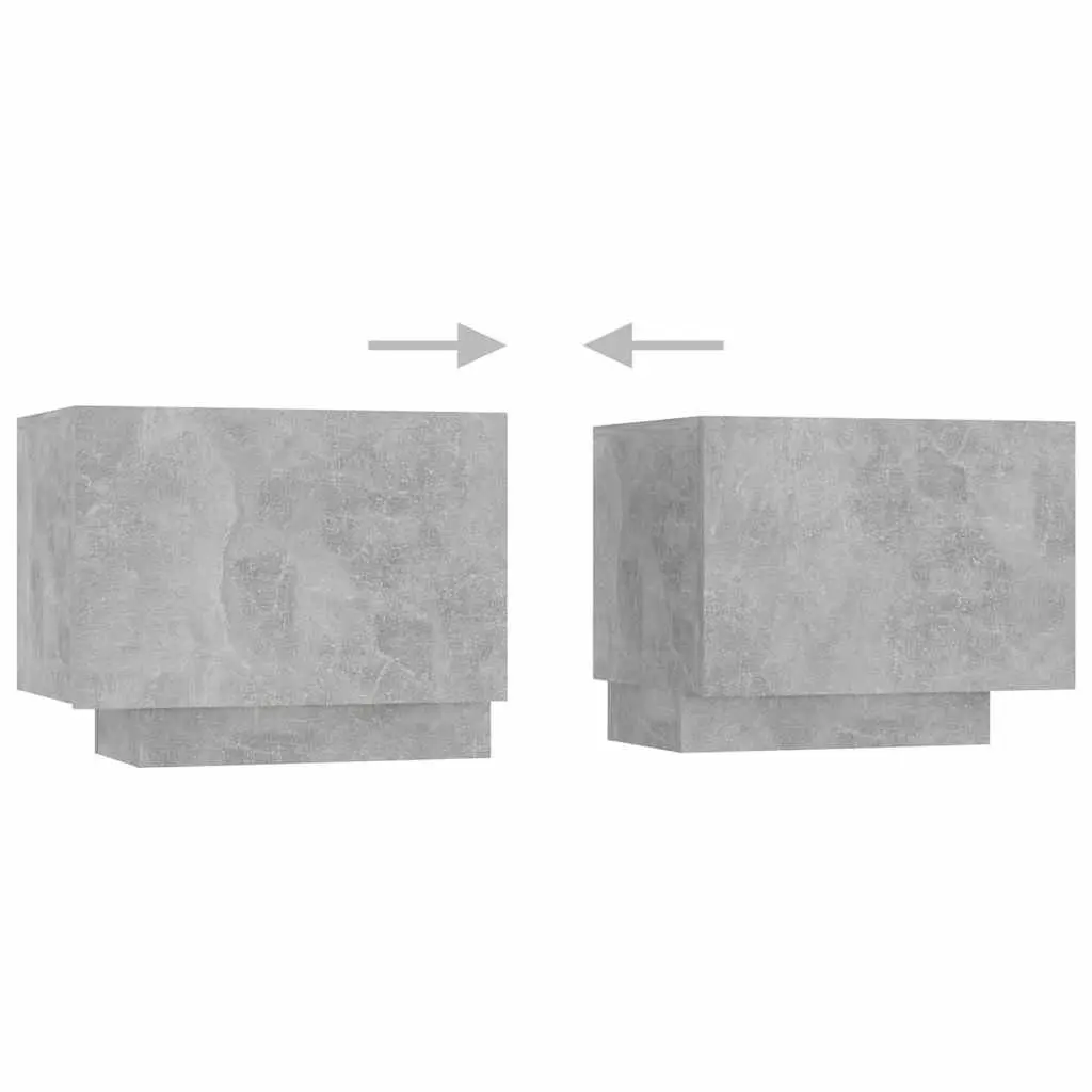 Bedside Cabinet Grey 100x35x40 cm Storage Table Nightstand Engineered Wood
