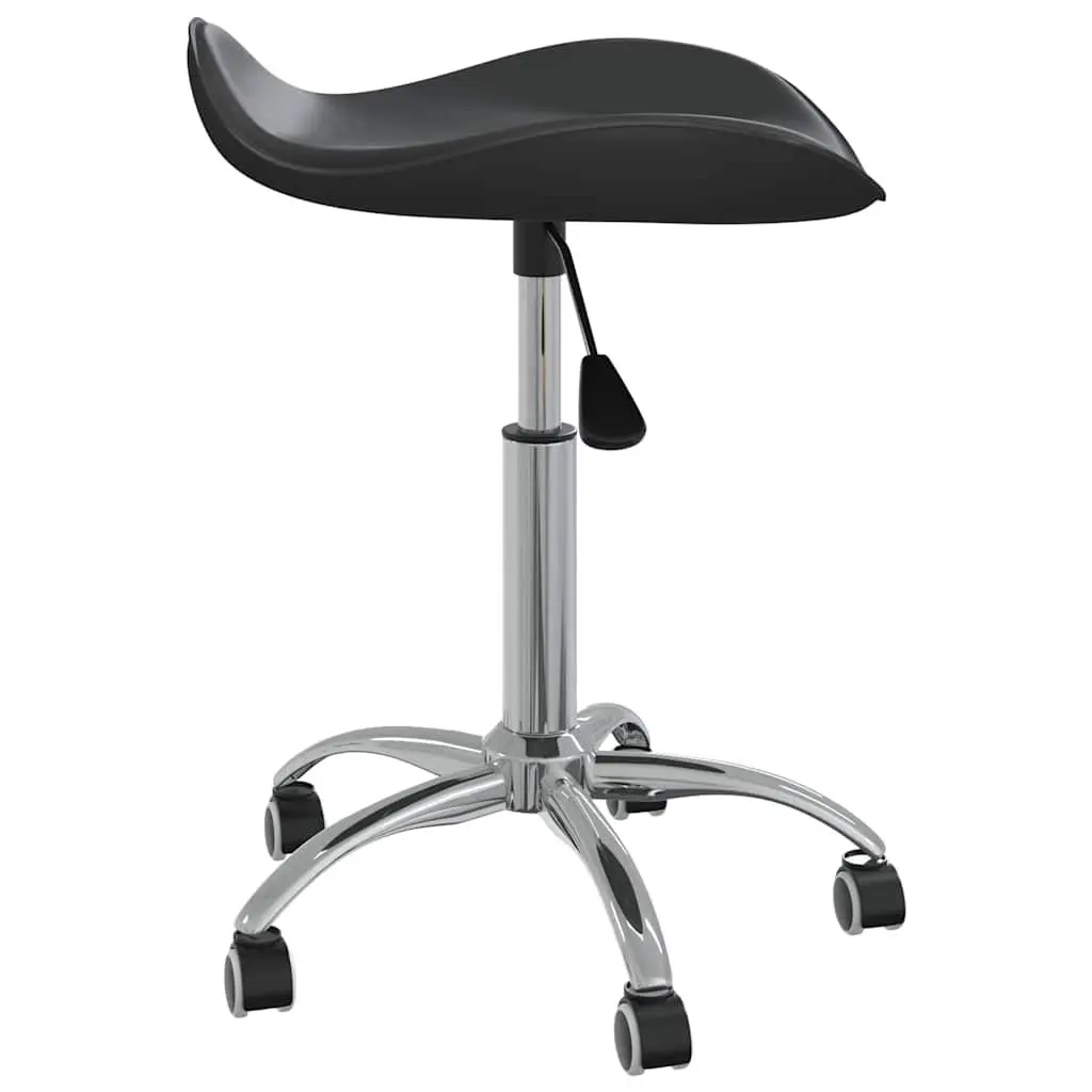 Office Chair Black Faux Leather Adjustable Height 360 Degree Swivel
