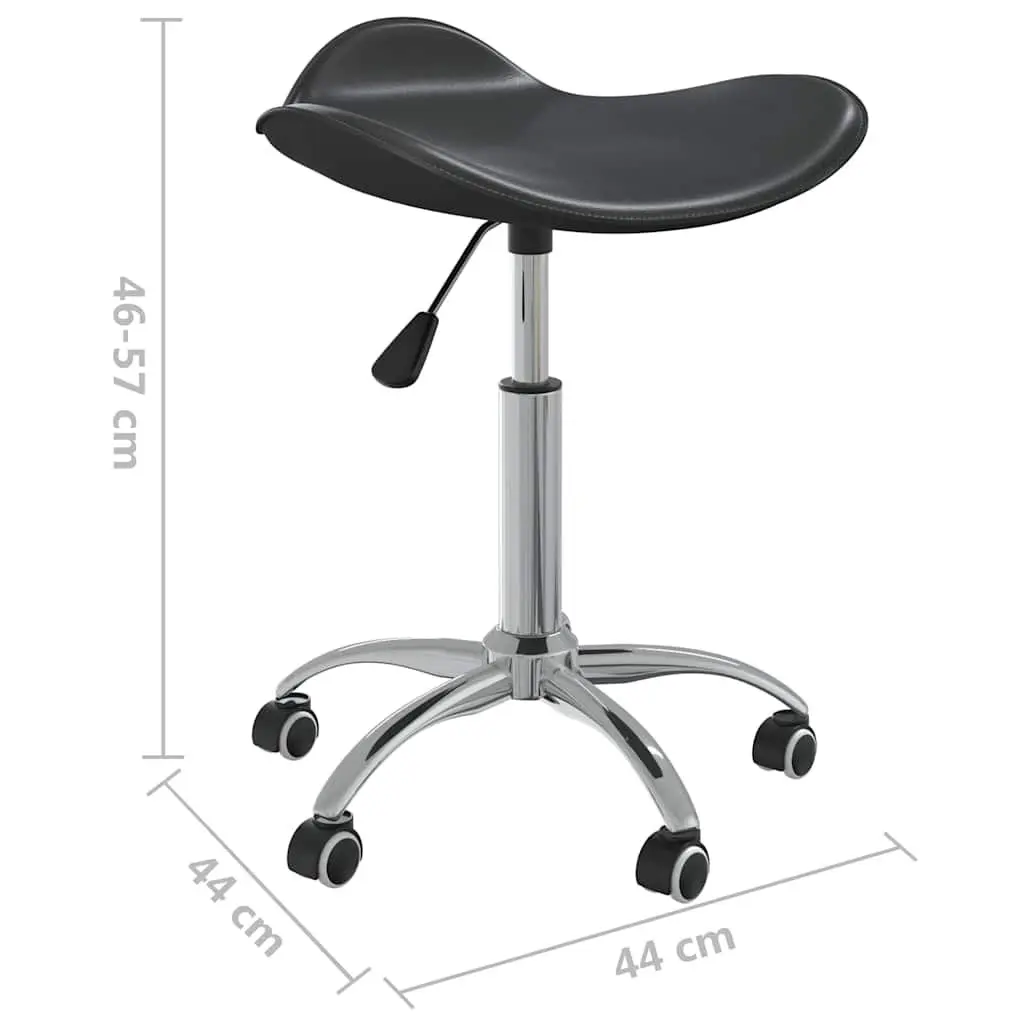Office Chair Black Faux Leather Adjustable Height 360 Degree Swivel