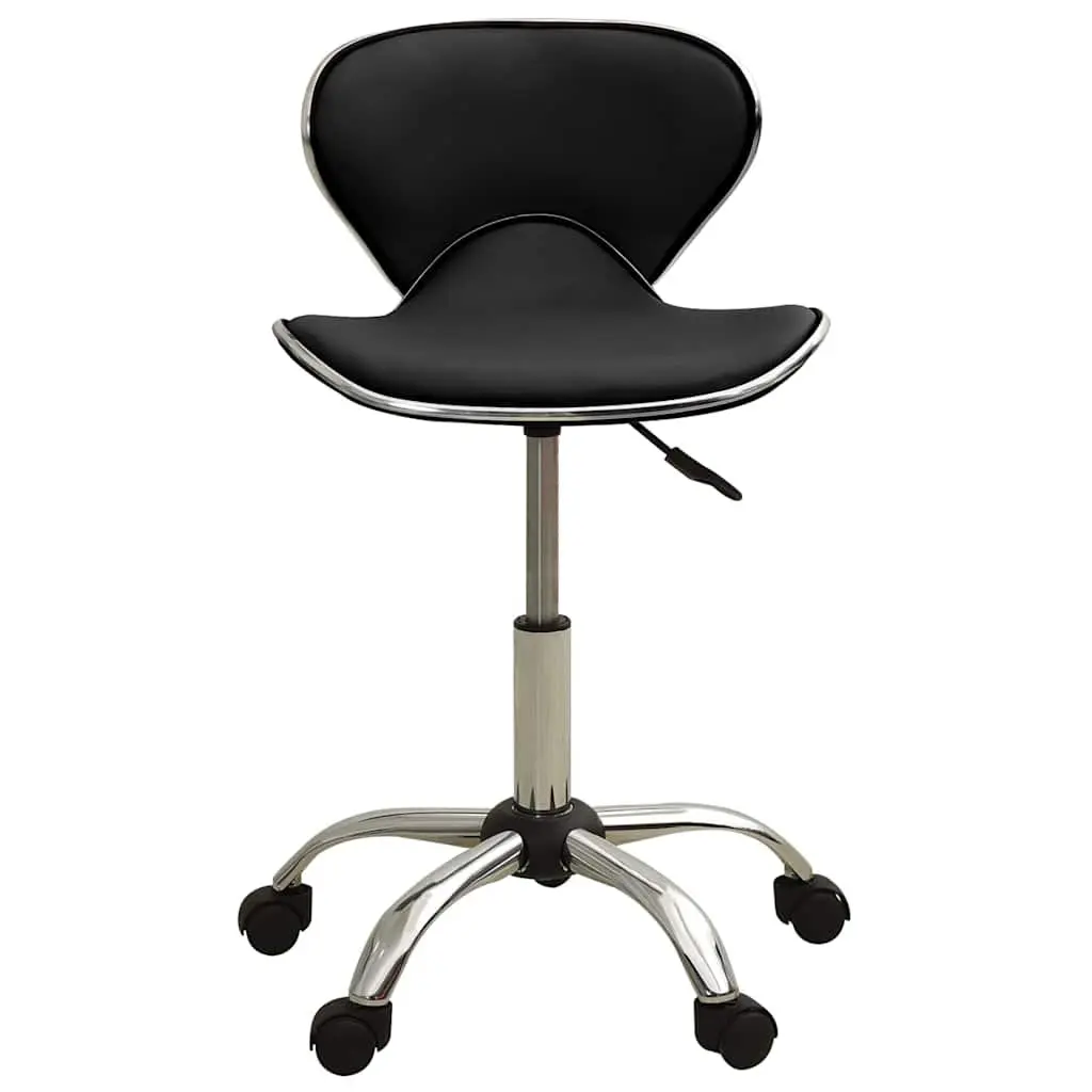 Office Chair Black Faux Leather Height Adjustable Swivel Desk Seat