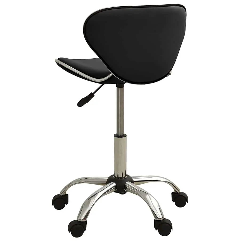 Office Chair Black Faux Leather Height Adjustable Swivel Desk Seat