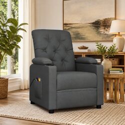 Grey Fabric Electric Recliner Massage Chair with Lift Function