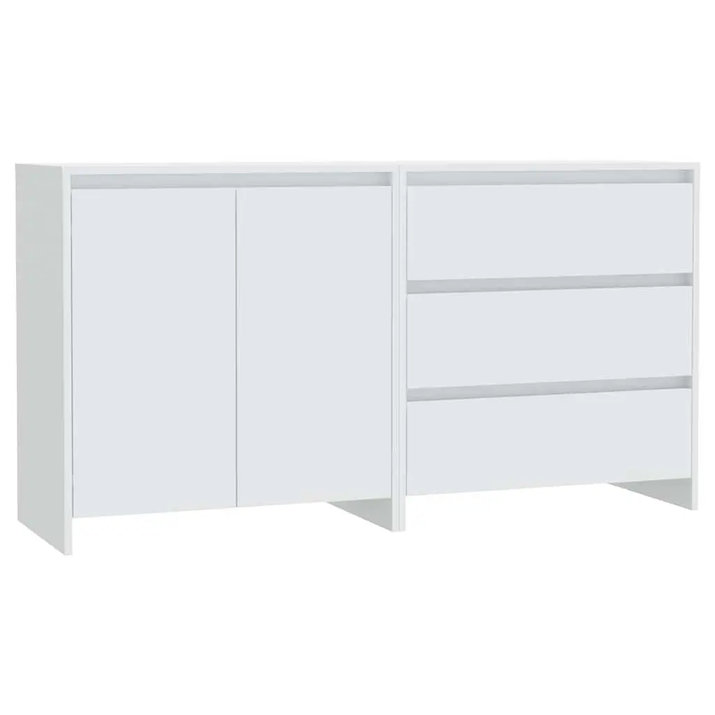 2 Piece Sideboard White Storage Cabinet Buffet Furniture Decor Display Unit