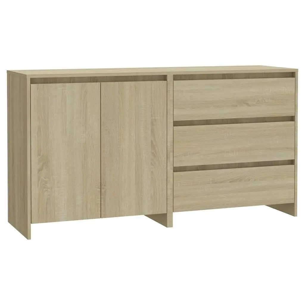 Beige 2 Piece Sideboard Storage Cabinet for Living Rooms