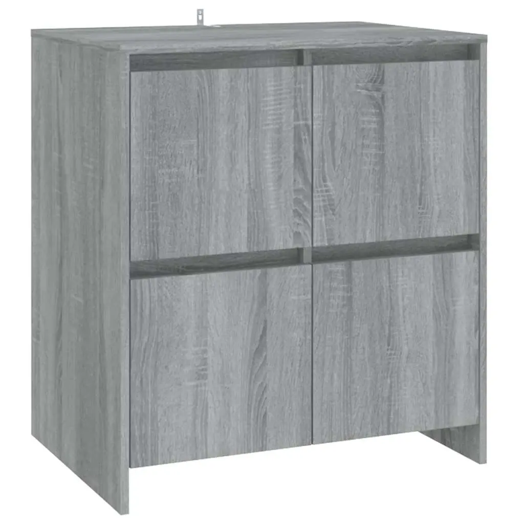 Grey 2 Piece Sideboard Storage Cabinet Set