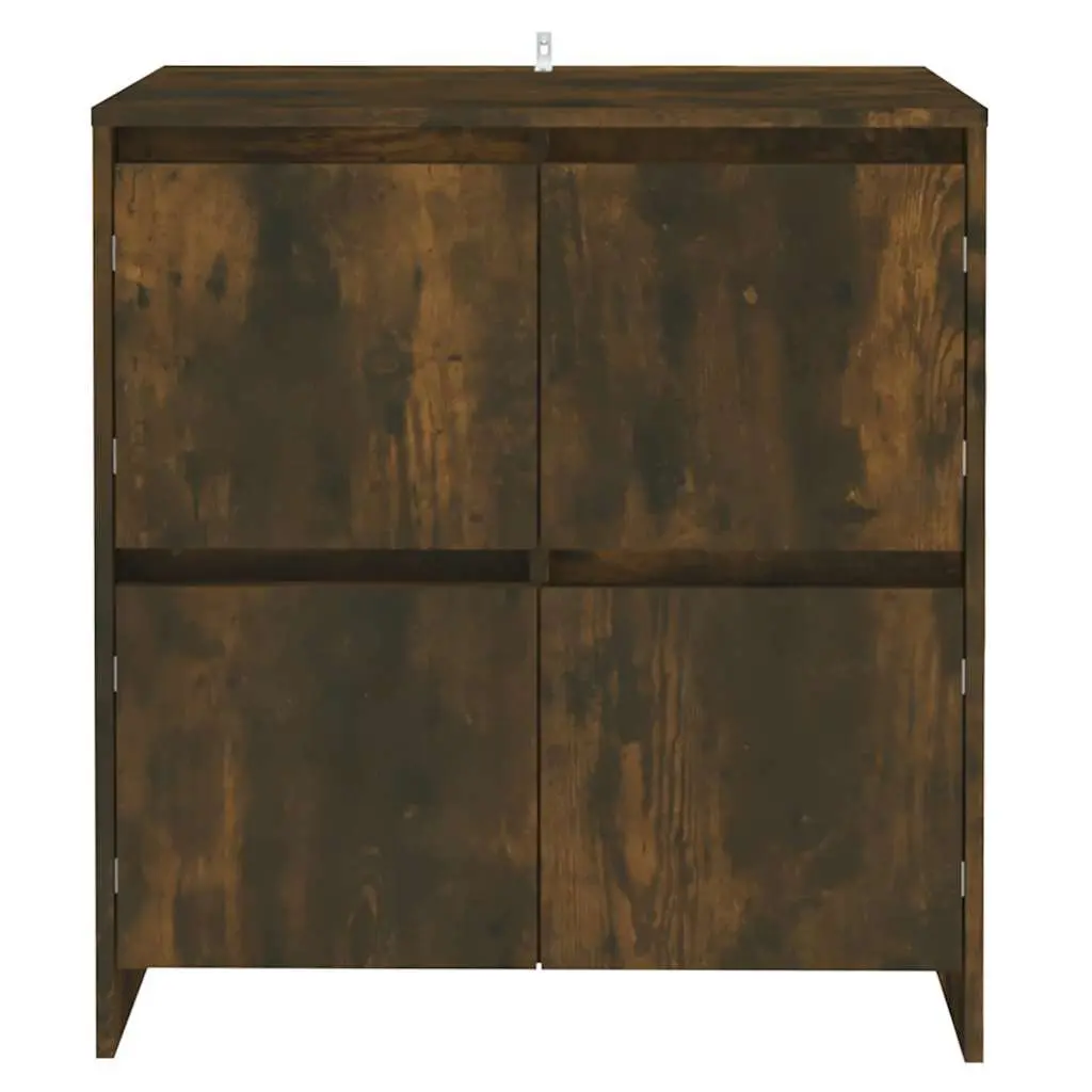 Sideboards 2 pcs Brown Storage Cabinet with Doors Engineered Wood Furniture