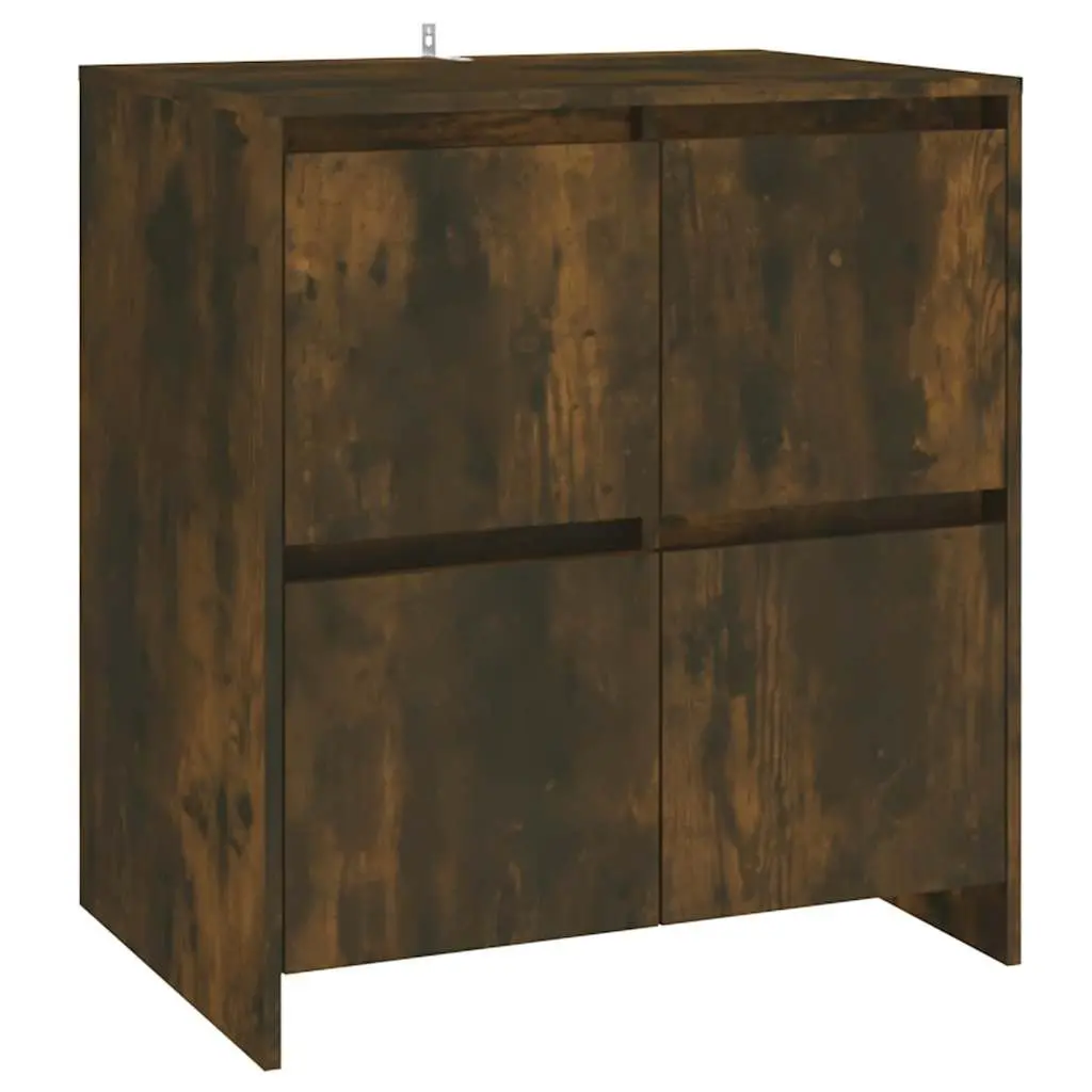 Sideboards 2 pcs Brown Storage Cabinet with Doors Engineered Wood Furniture