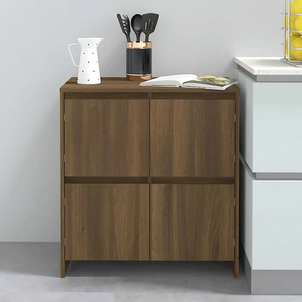 Sideboards Minimalist Brown Oak 70x41x75 cm Engineered Wood 2 Piece