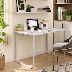 Elegant White Computer Desk for Home Office 110x60x73cm