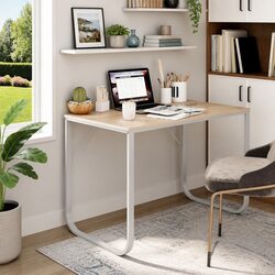 Wood and Metal Computer Desk for Home and Office