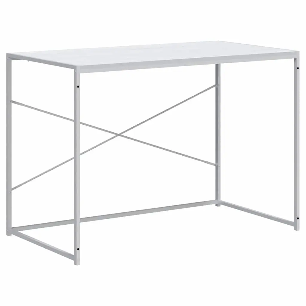 White Computer Desk 110x60x70 cm Engineered Wood