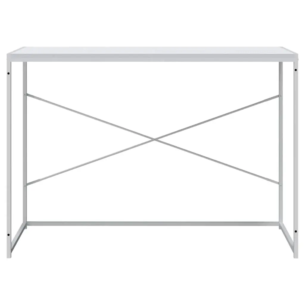 White Computer Desk 110x60x70 cm Engineered Wood